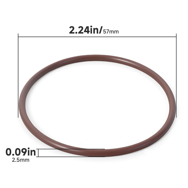 FixBear 2Pack O Ring Seal Fits for TiAL Q 50mm and Turbosmart Blow Off Valves Compatible with TiAL 50mm BOV 57×2.5mm O Ring Replacement for Engine Turbocharger Pressure Relief System - Image 2